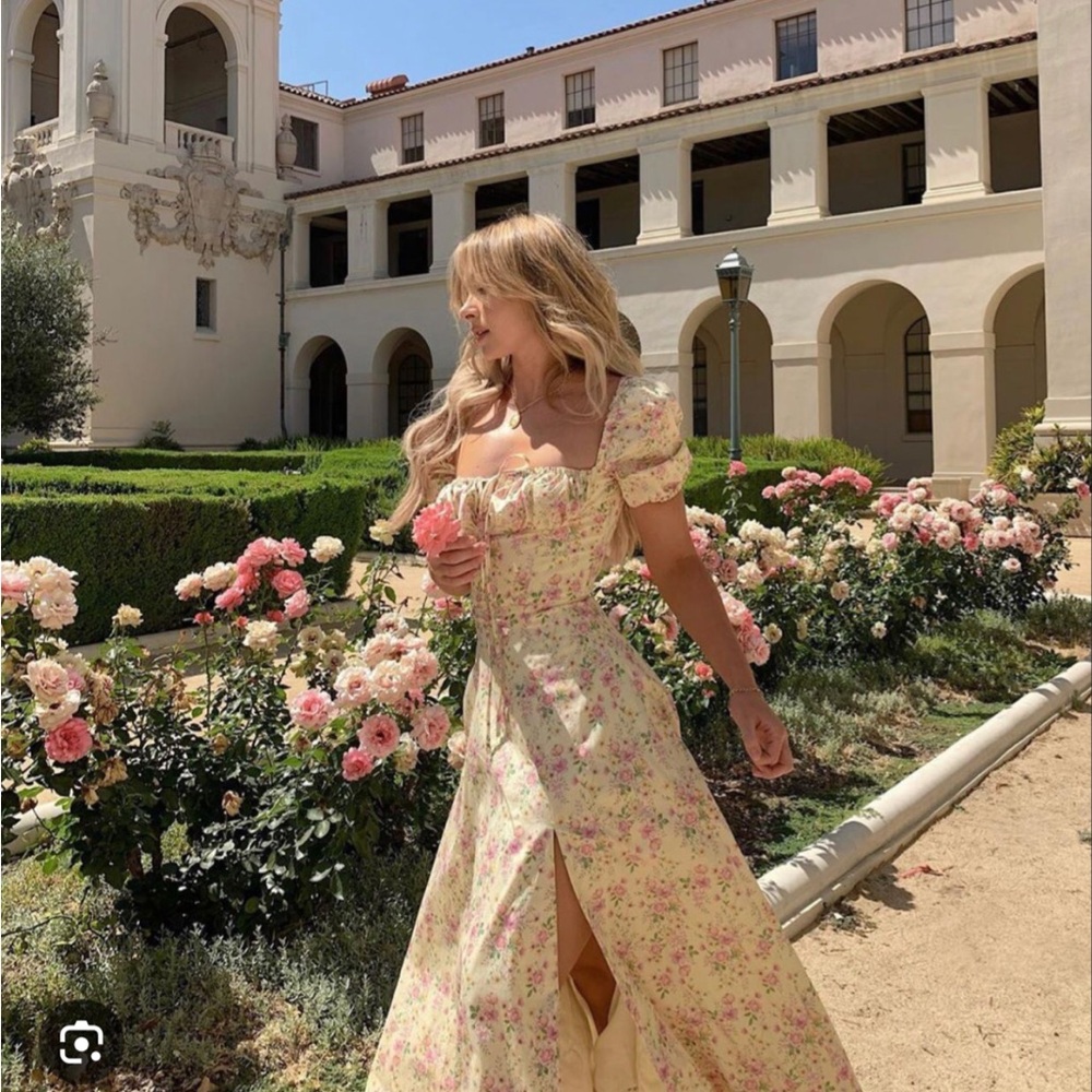 House of CB lemon floral Tallulah dress